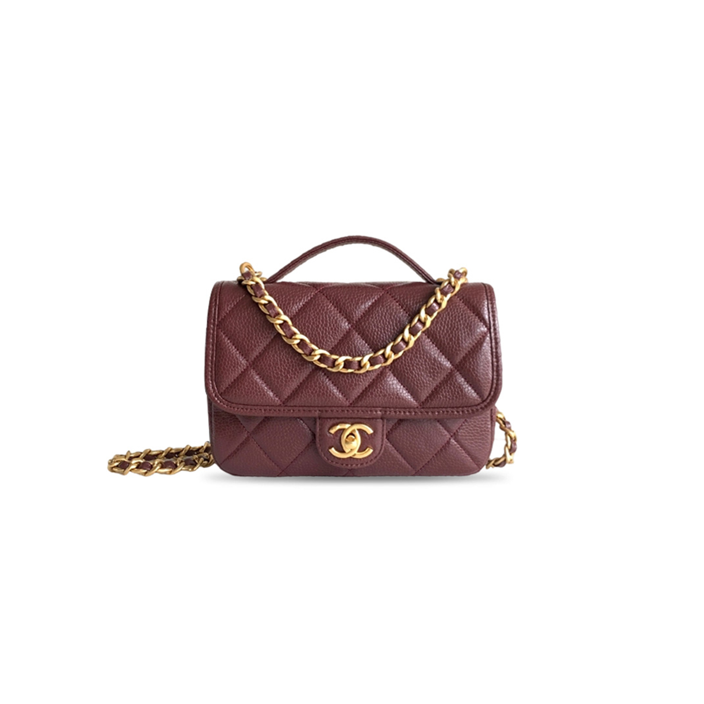CHANEL MASTER GRAINED SHINY CALFSKIN & GOLD-TONE METAL BACKPACK AP5347 (24*18*6cm)